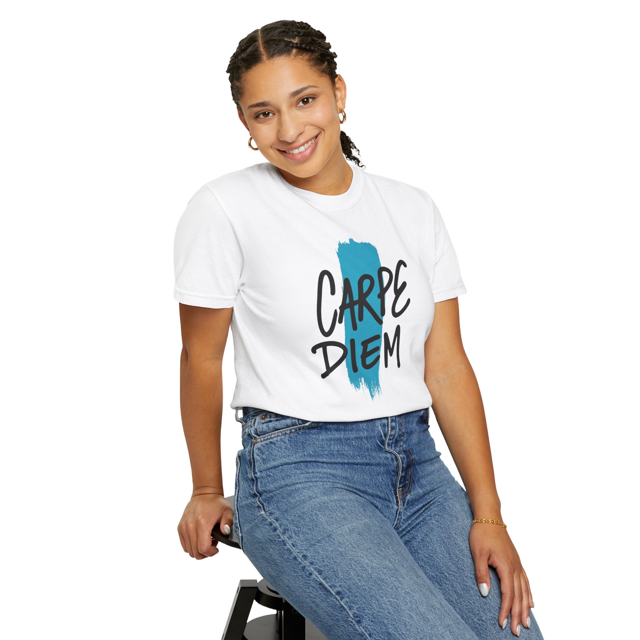 Carpe Diem Brushstroke T-shirt | Inspirational Quote Tee