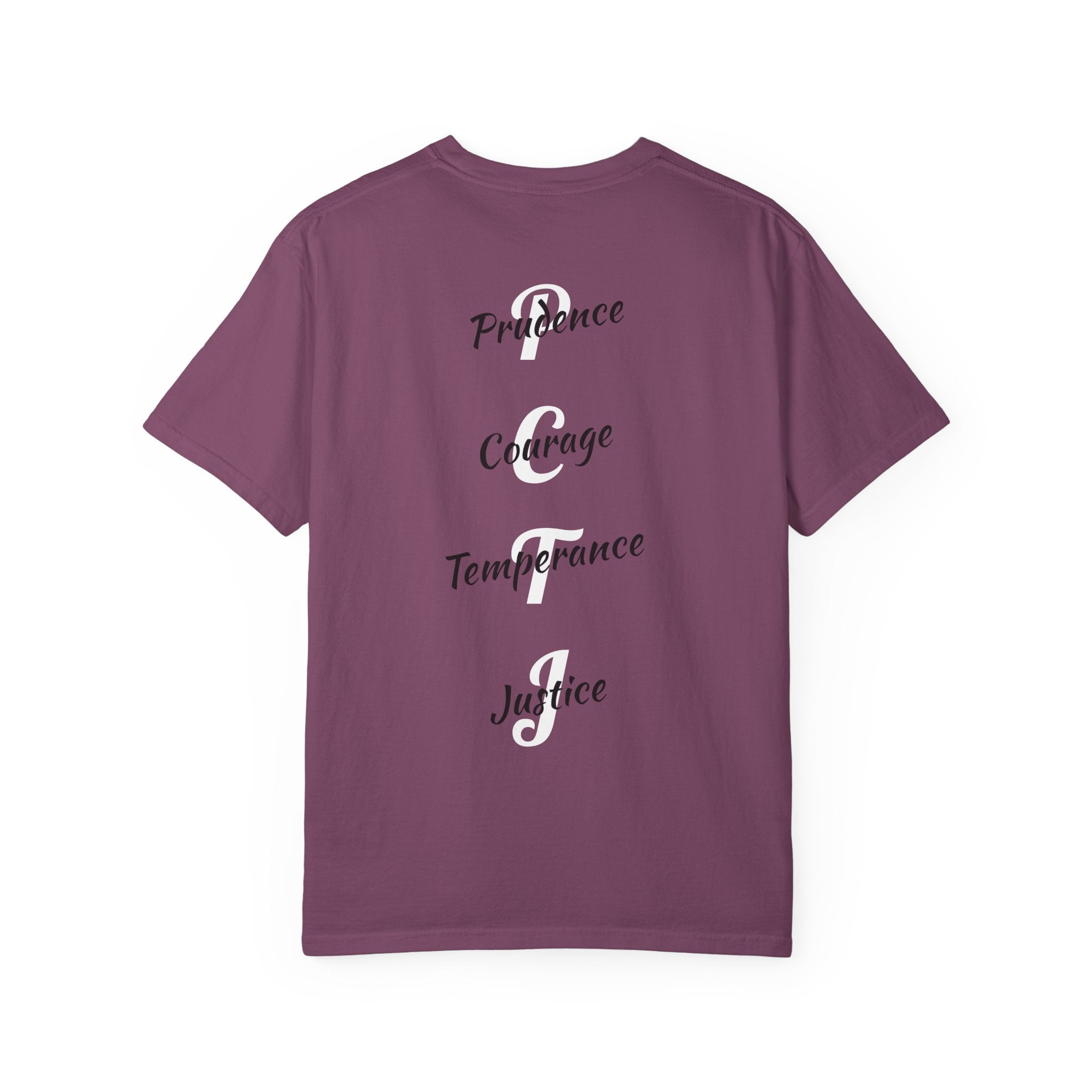 The 4 Cardinal Virtues T-shirt | Prudence Courage Temperance Justice