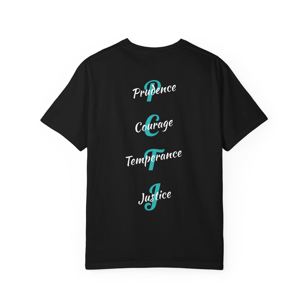 The 4 Cardinal Virtues T-shirt | Prudence Courage Temperance Justice