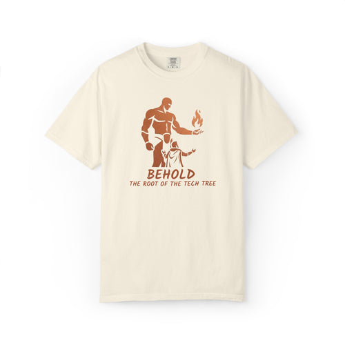 Behold the Root of the Tech Tree T-shirt | Prometheus Mythic Gamer Illustration