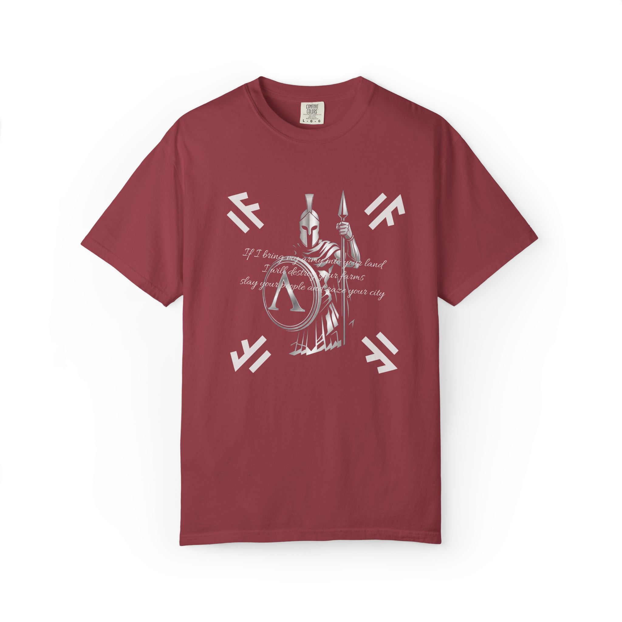 Spartan T-Shirt | If I bring my army into your land | Lambda Design