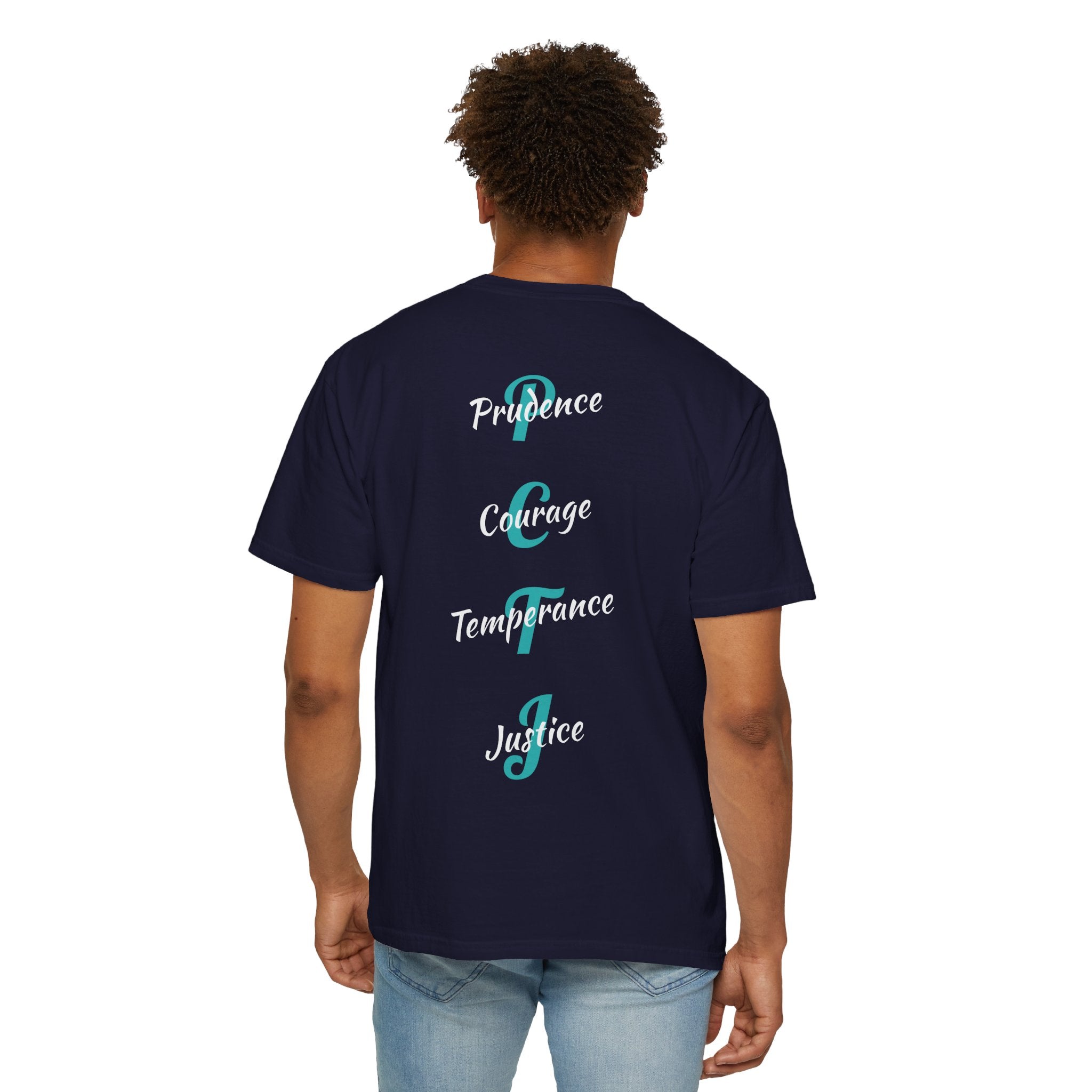 The 4 Cardinal Virtues T-shirt | Prudence Courage Temperance Justice