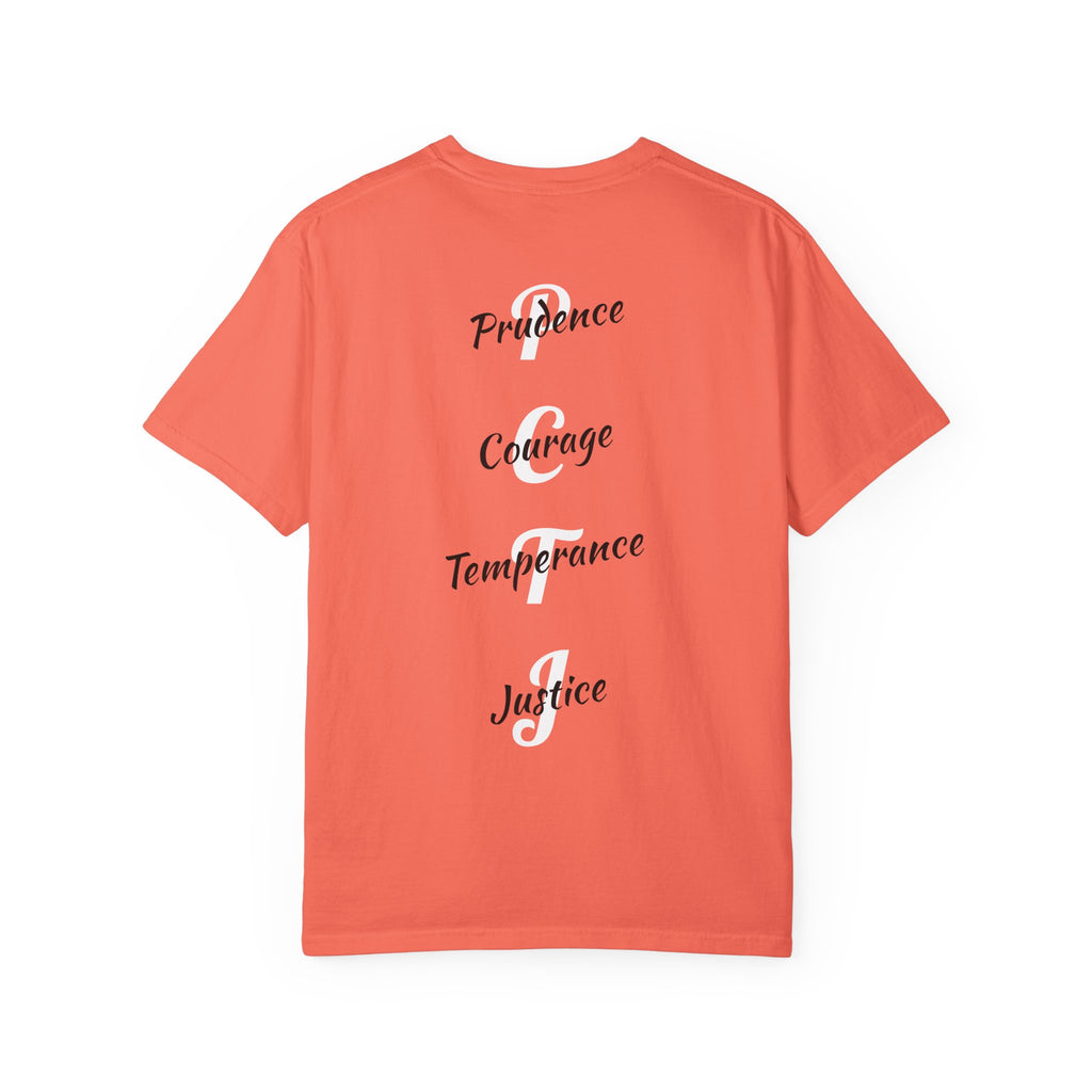 The 4 Cardinal Virtues T-shirt | Prudence Courage Temperance Justice