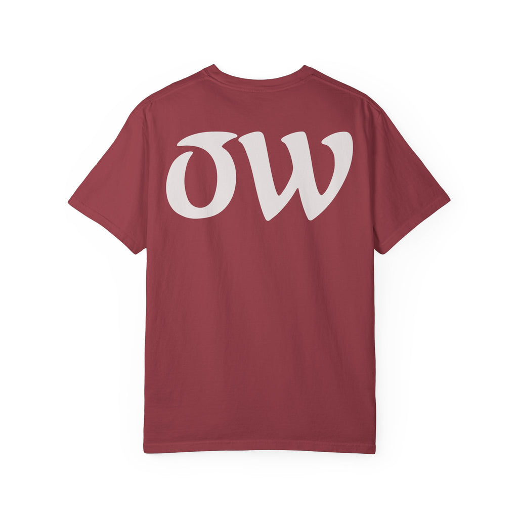 Every saint has a past and every sinner has a future T-Shirt | "OW" Logo with Inspirational Quote