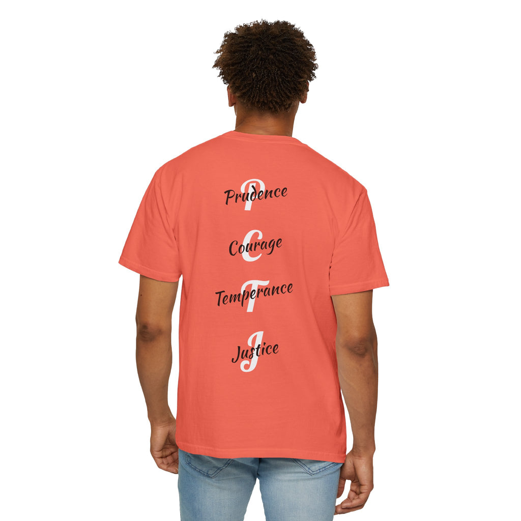 The 4 Cardinal Virtues T-shirt | Prudence Courage Temperance Justice