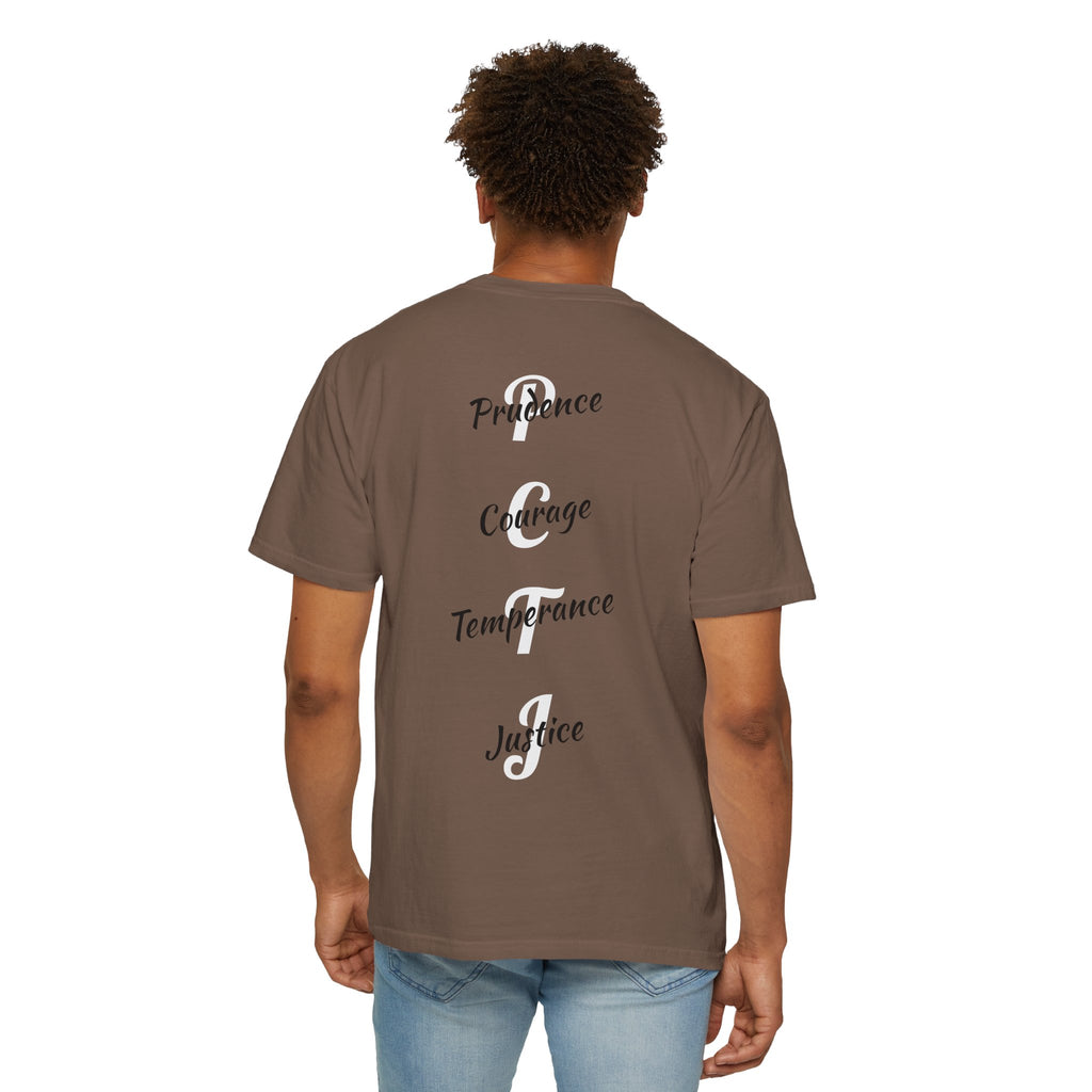 The 4 Cardinal Virtues T-shirt | Prudence Courage Temperance Justice