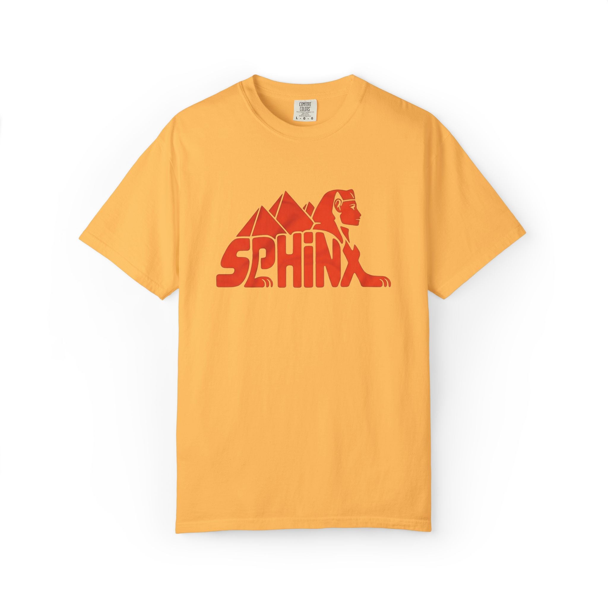Sphinx Pyramid Graphic T-Shirt | Retro Egyptian Logo Tee