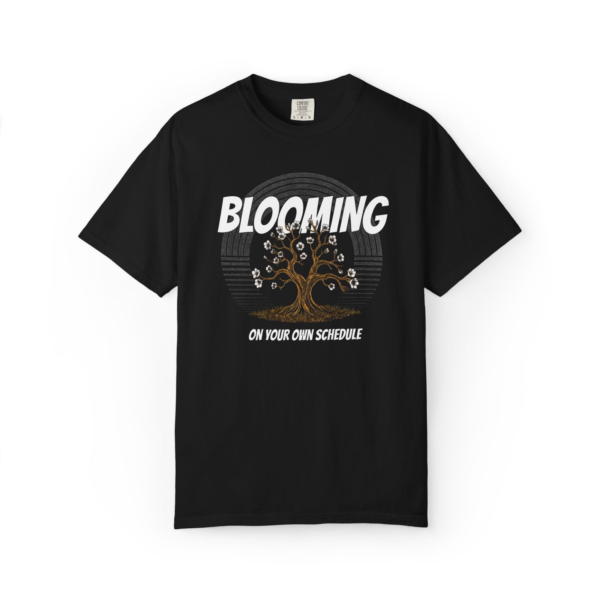 Blooming Tree on Your Own Schedule T-shirt | Floral Growth Tee