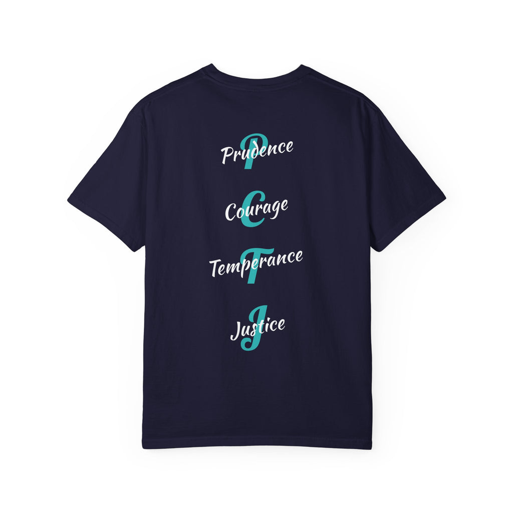 The 4 Cardinal Virtues T-shirt | Prudence Courage Temperance Justice