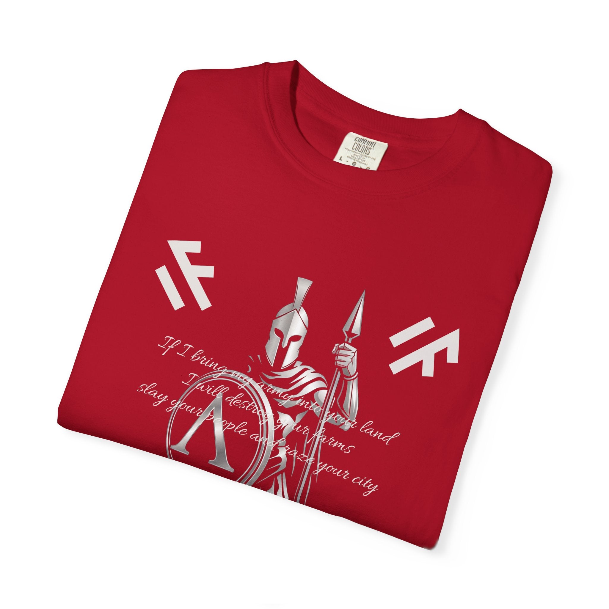 Spartan T-Shirt | If I bring my army into your land | Lambda Design