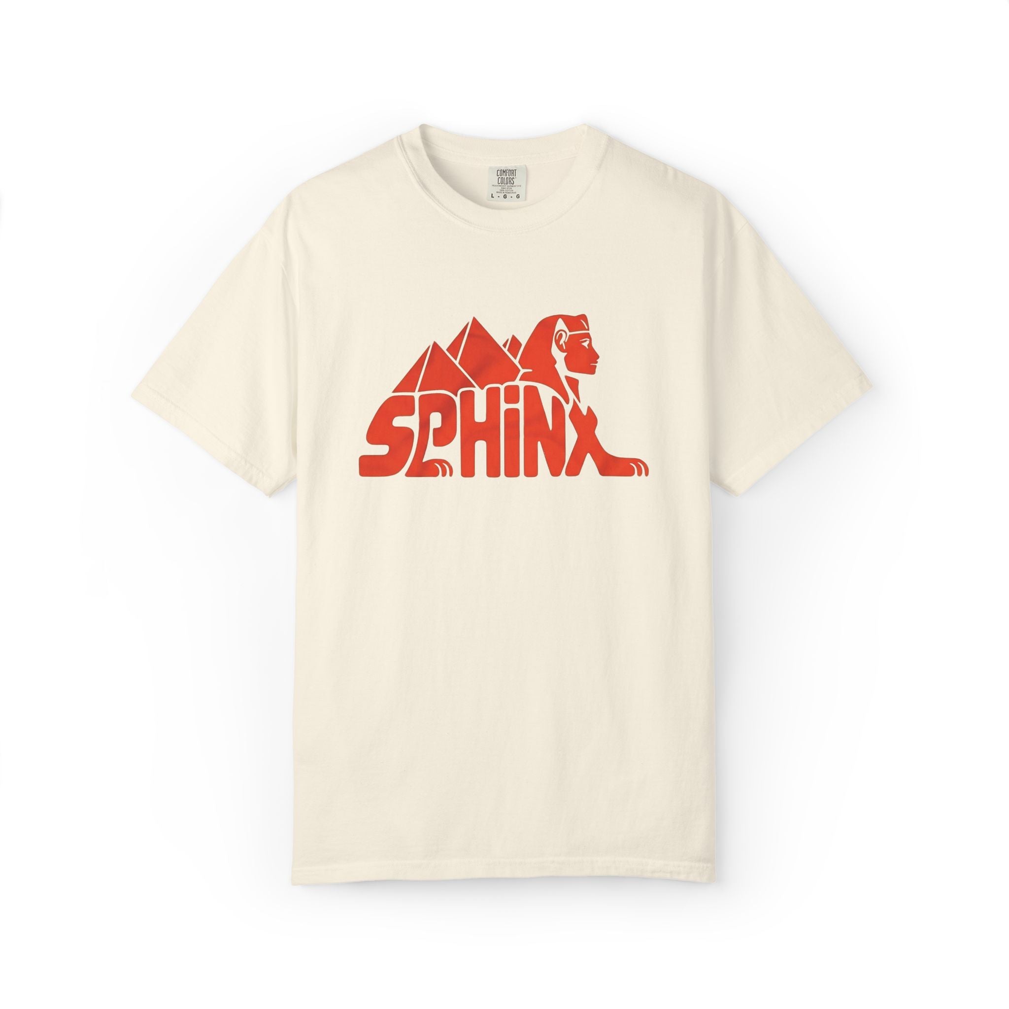 Sphinx Pyramid Graphic T-Shirt | Retro Egyptian Logo Tee