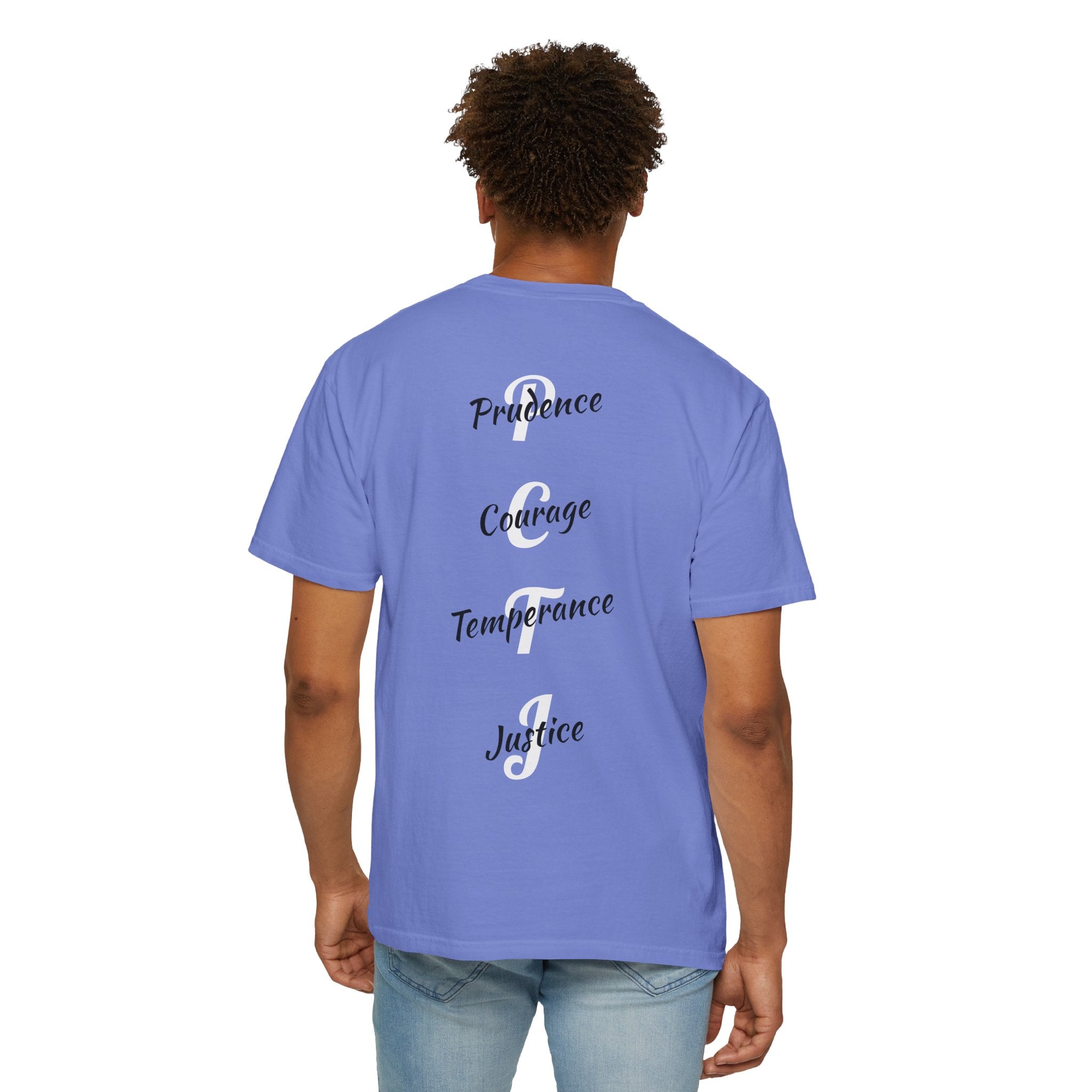 The 4 Cardinal Virtues T-shirt | Prudence Courage Temperance Justice