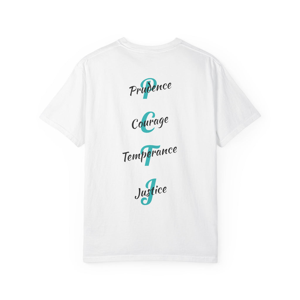 The 4 Cardinal Virtues T-shirt | Prudence Courage Temperance Justice