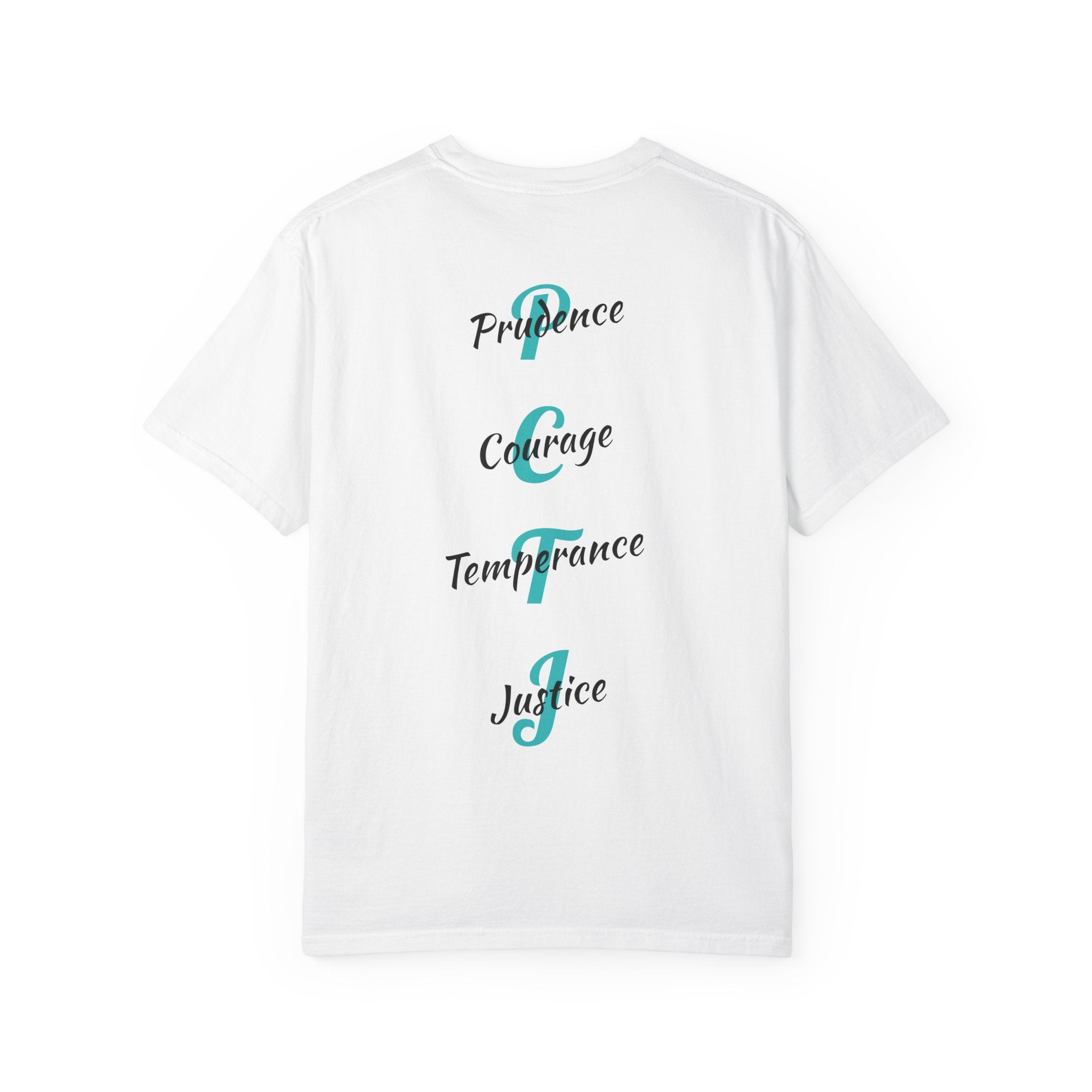 The 4 Cardinal Virtues T-shirt | Prudence Courage Temperance Justice