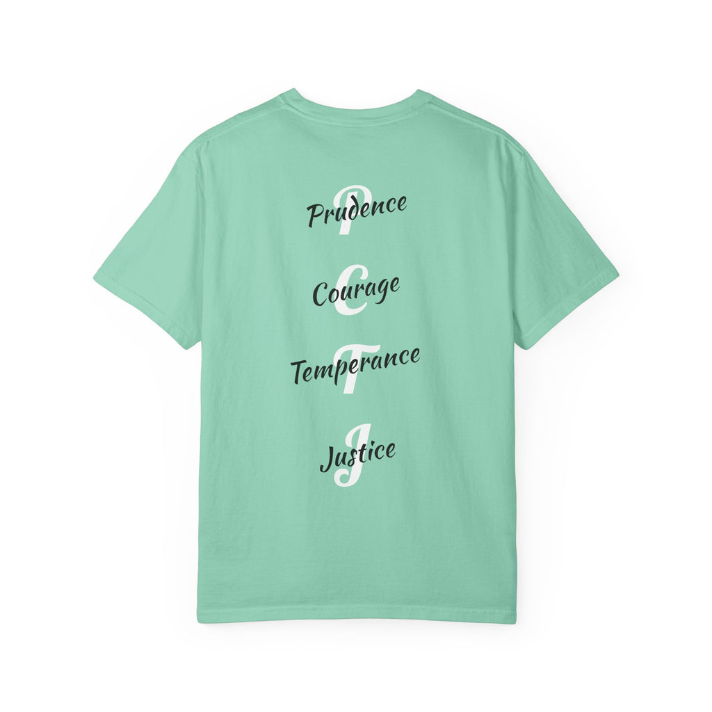 The 4 Cardinal Virtues T-shirt | Prudence Courage Temperance Justice
