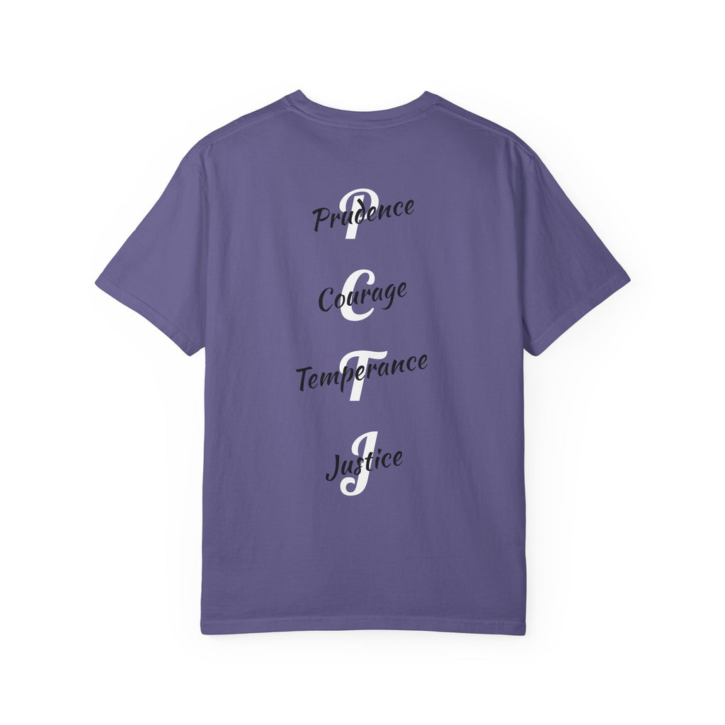 The 4 Cardinal Virtues T-shirt | Prudence Courage Temperance Justice