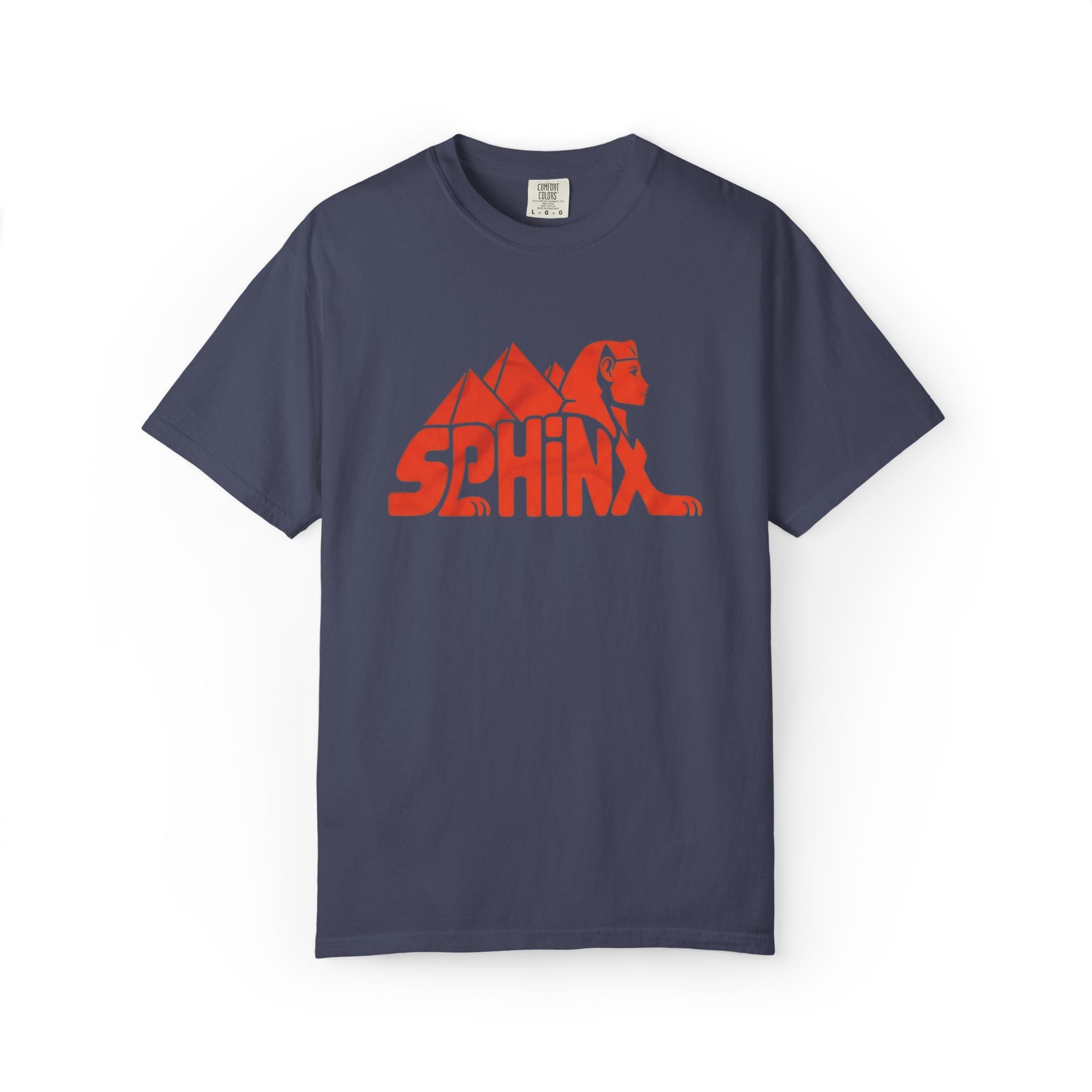 Sphinx Pyramid Graphic T-Shirt | Retro Egyptian Logo Tee