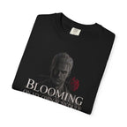 Blooming on My Own Schedule T-shirt | Dark Portrait Rose Graphic