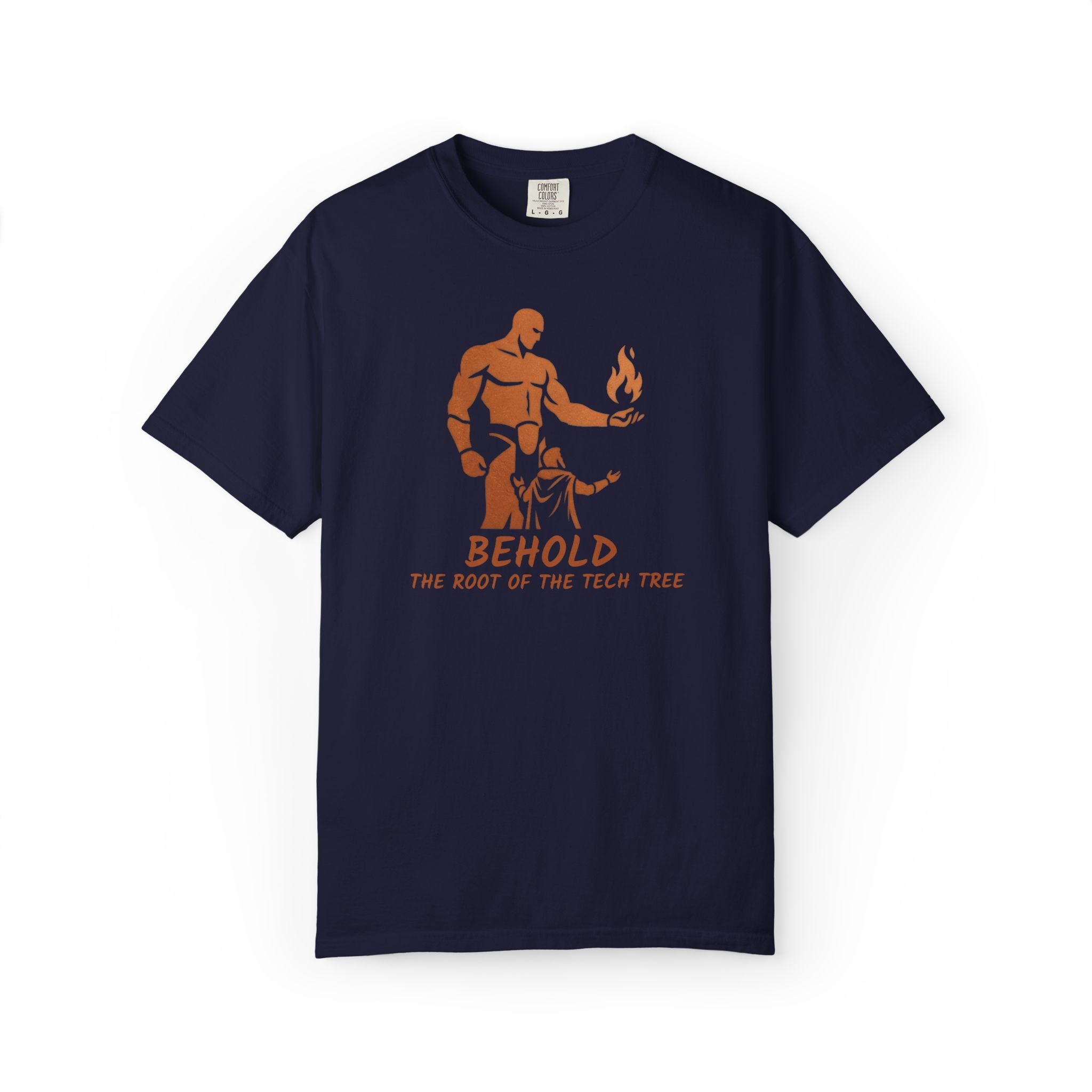 Behold the Root of the Tech Tree T-shirt | Prometheus Mythic Gamer Illustration