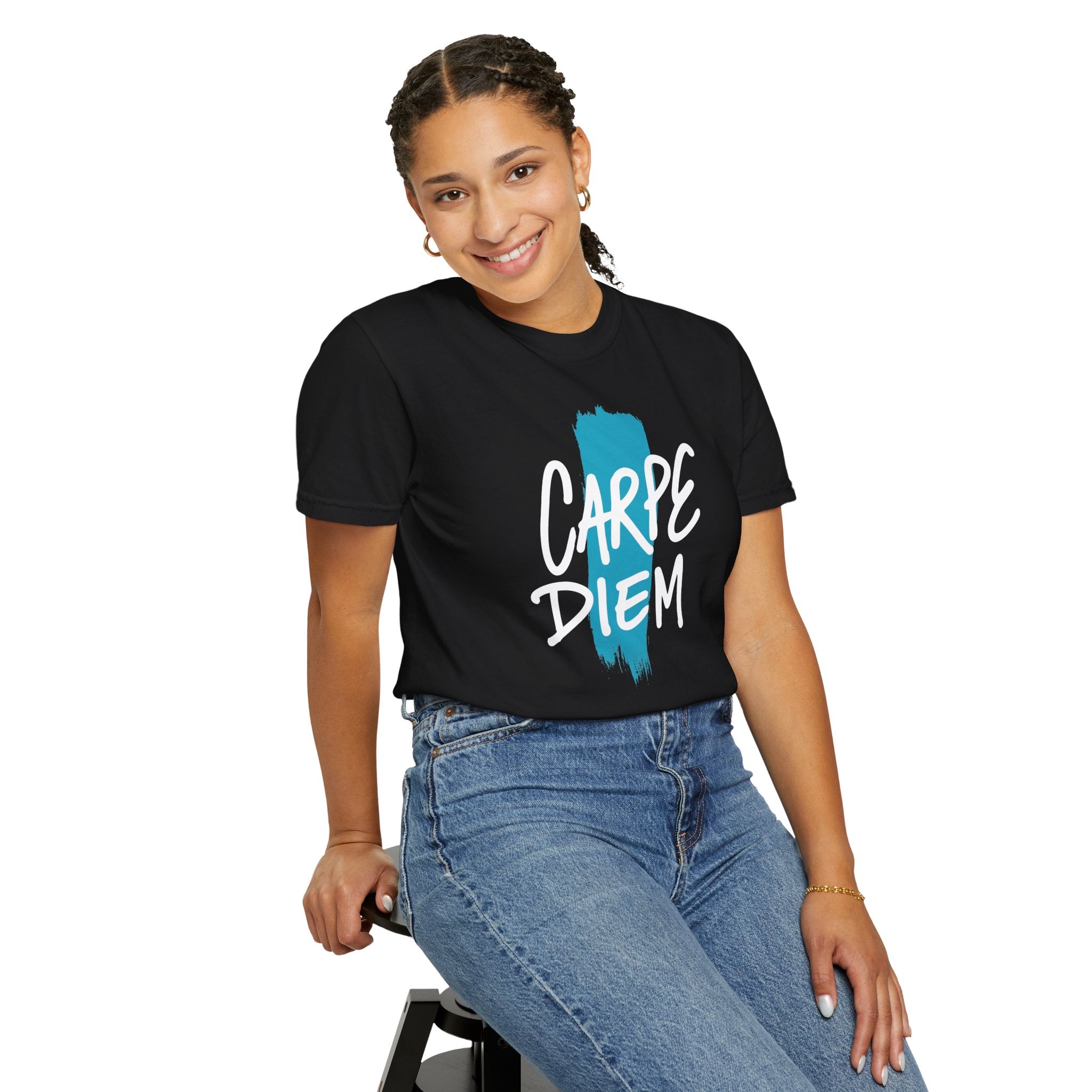 Carpe Diem Brushstroke T-shirt | Inspirational Quote Tee