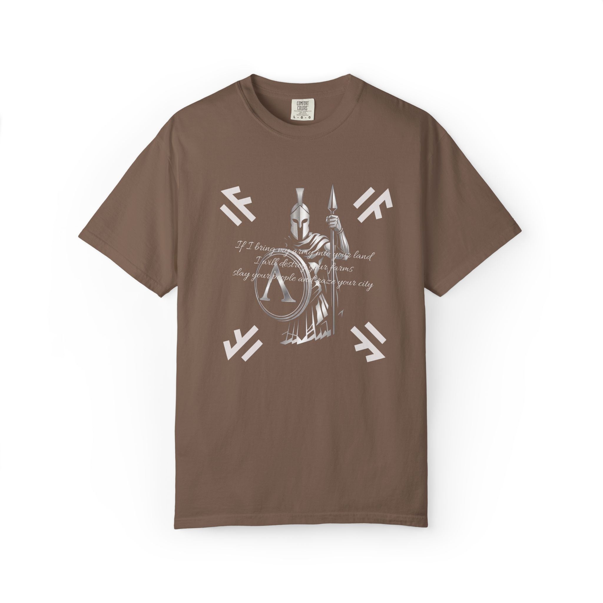 Spartan T-Shirt | If I bring my army into your land | Lambda Design