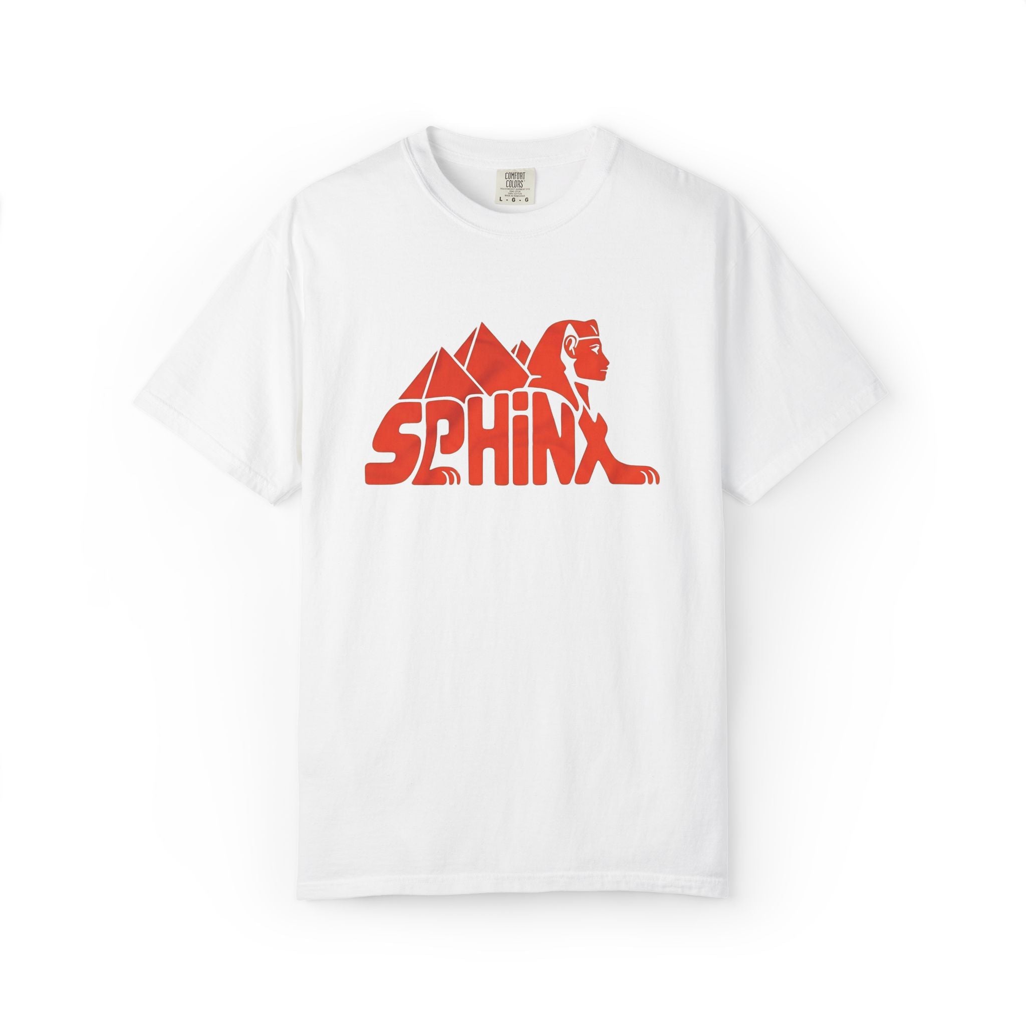 Sphinx Pyramid Graphic T-Shirt | Retro Egyptian Logo Tee