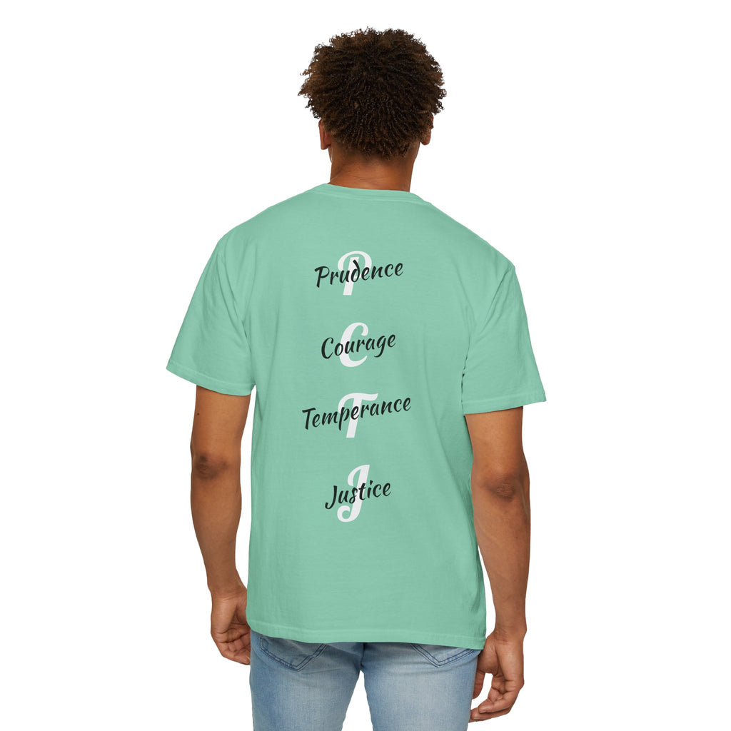 The 4 Cardinal Virtues T-shirt | Prudence Courage Temperance Justice