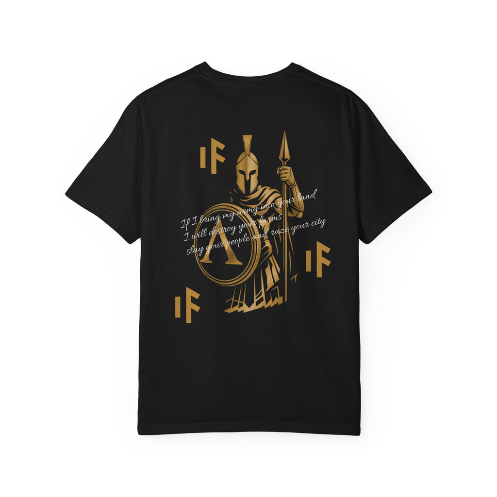 Spartan T-Shirt | If I bring my army into your land Back Print