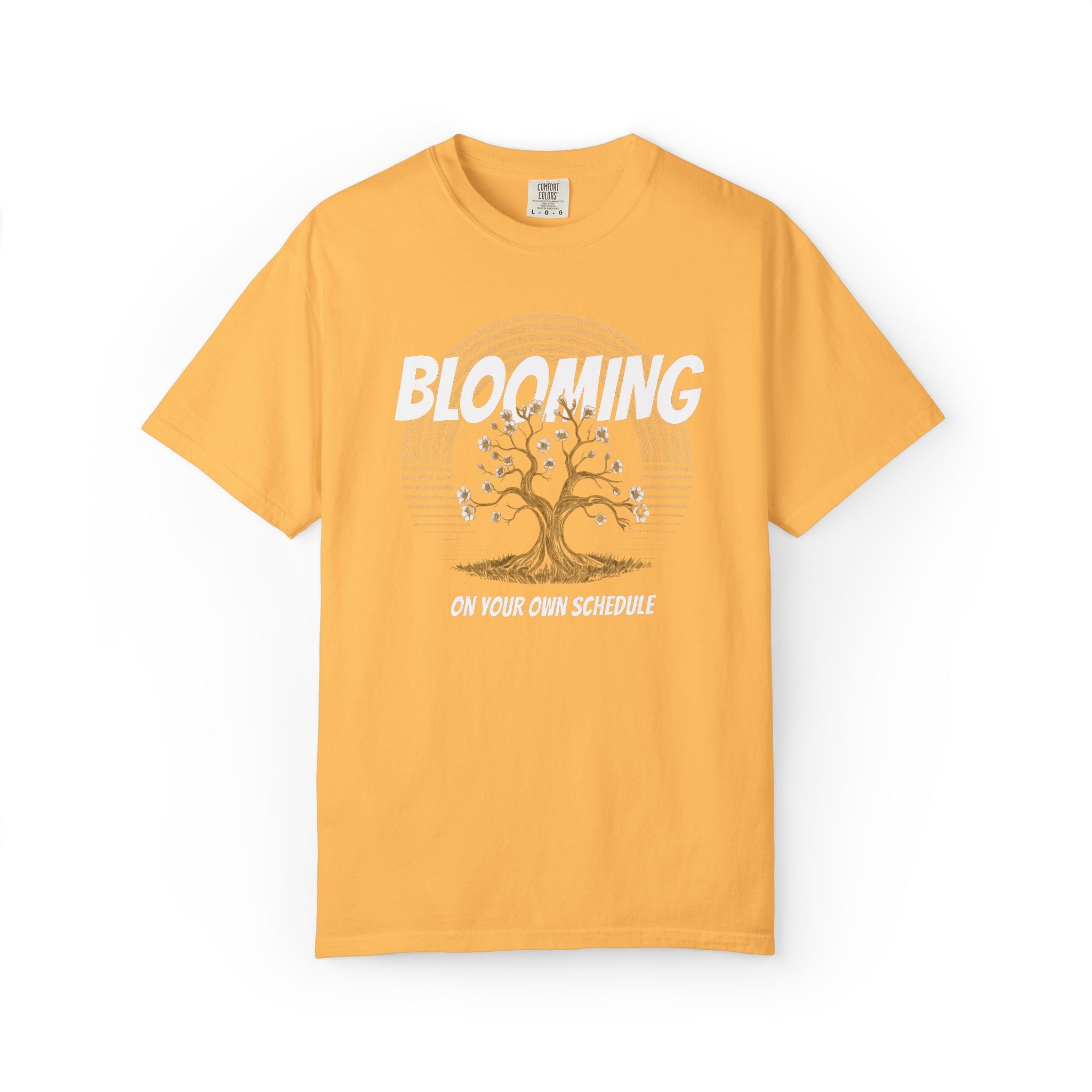 Blooming Tree on Your Own Schedule T-shirt | Floral Growth Tee