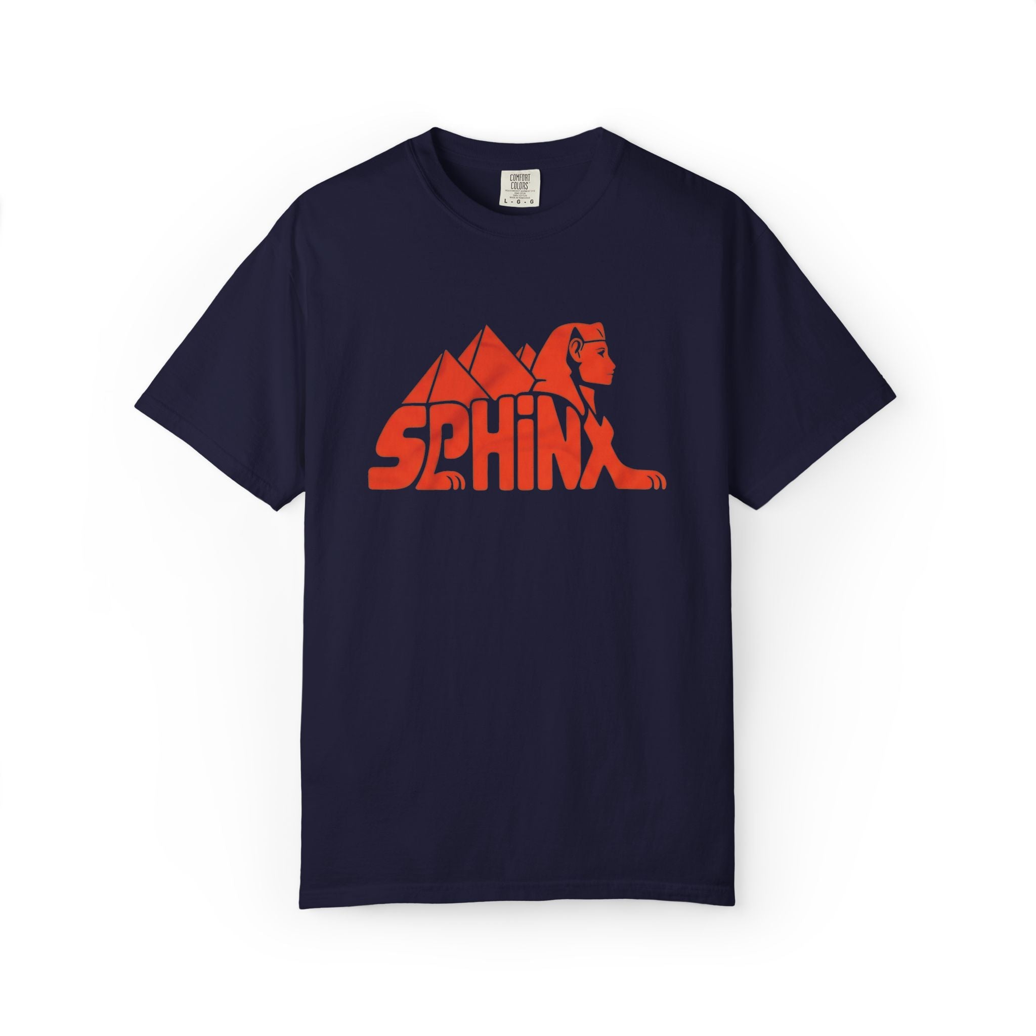 Sphinx Pyramid Graphic T-Shirt | Retro Egyptian Logo Tee