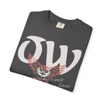 Every saint has a past and every sinner has a future T-Shirt | "OW" Logo with Inspirational Quote