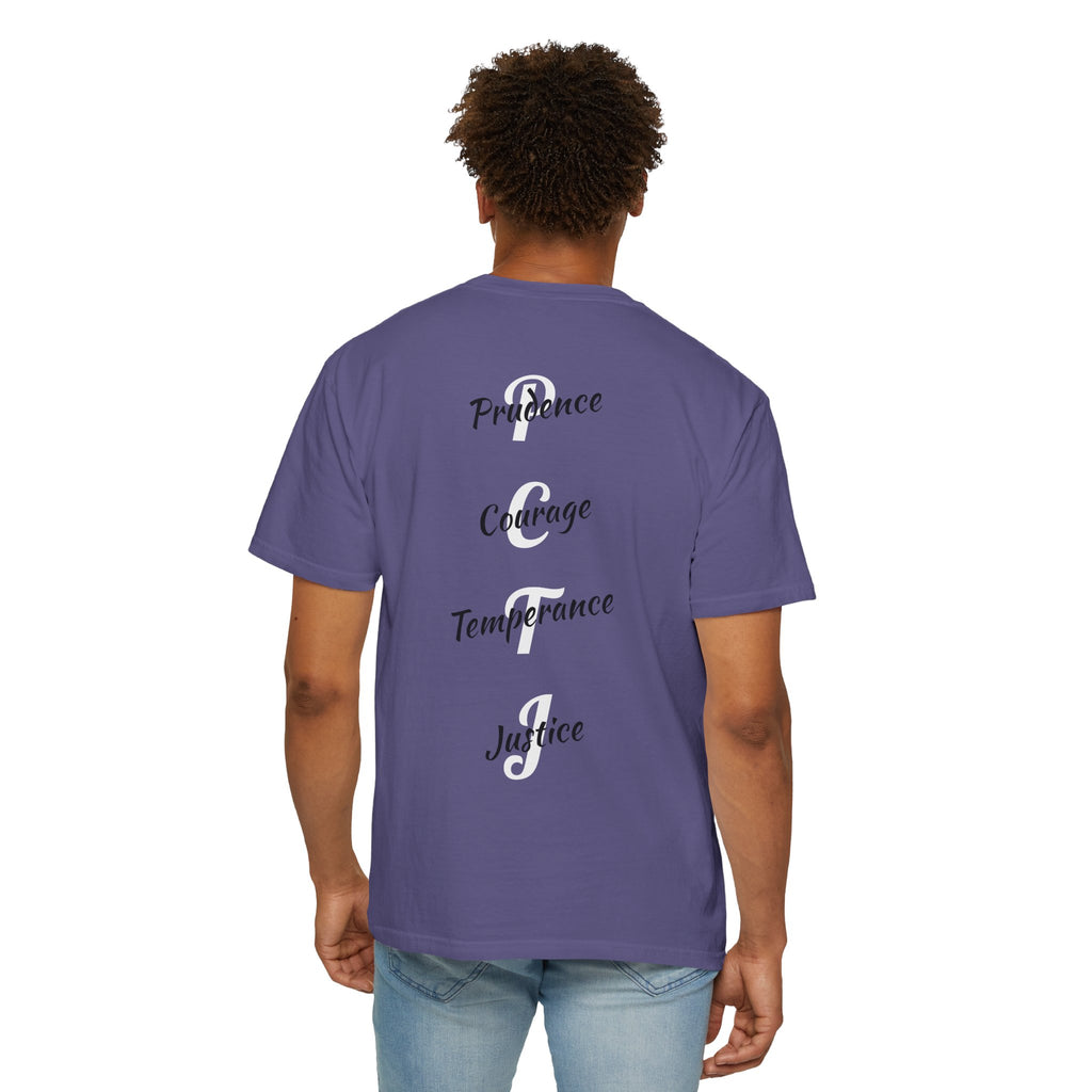 The 4 Cardinal Virtues T-shirt | Prudence Courage Temperance Justice