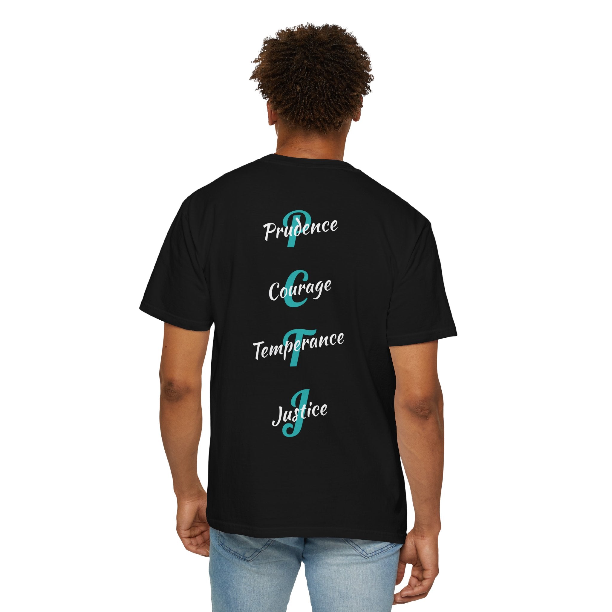 The 4 Cardinal Virtues T-shirt | Prudence Courage Temperance Justice