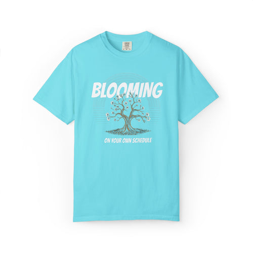 Blooming Tree on Your Own Schedule T-shirt | Floral Growth Tee