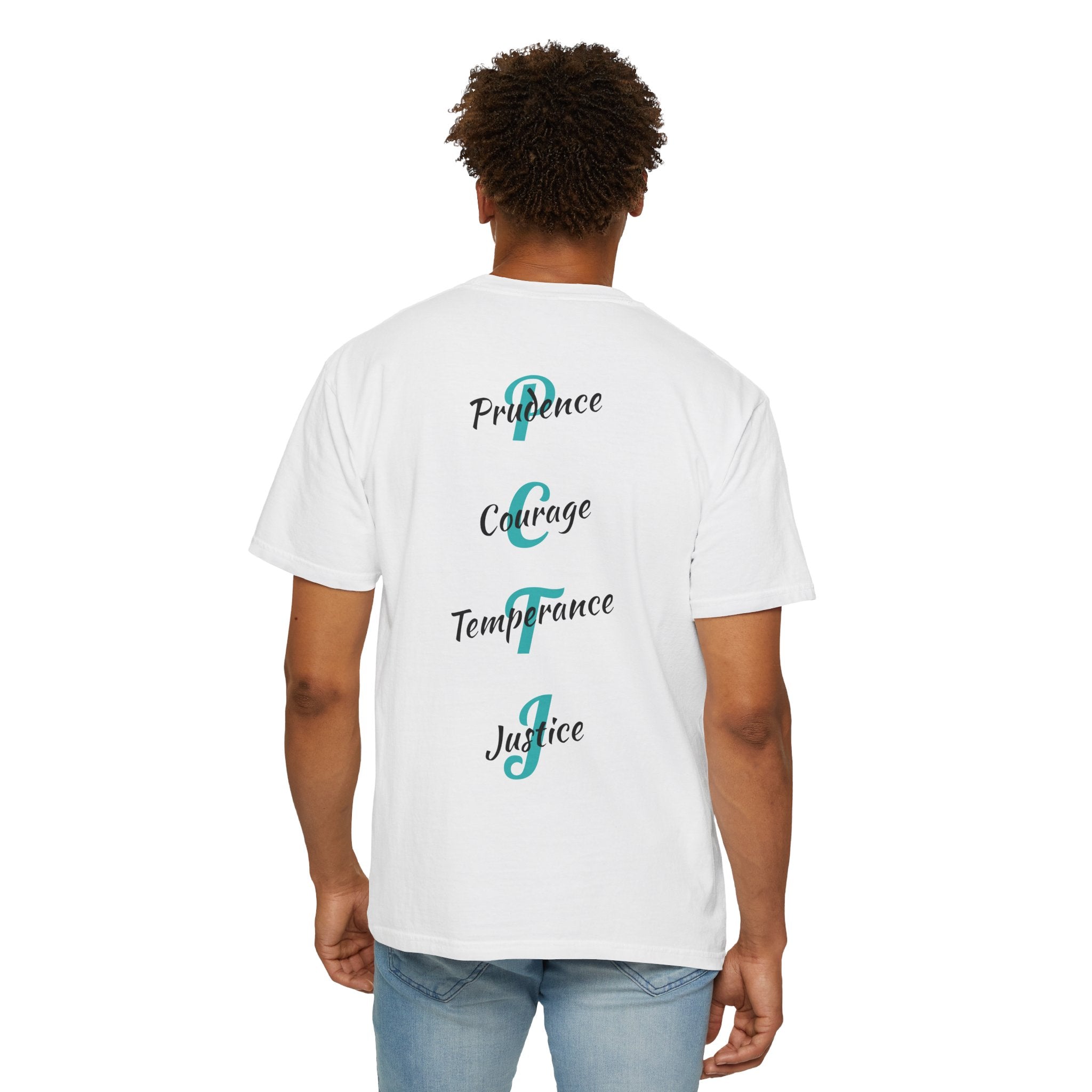 The 4 Cardinal Virtues T-shirt | Prudence Courage Temperance Justice