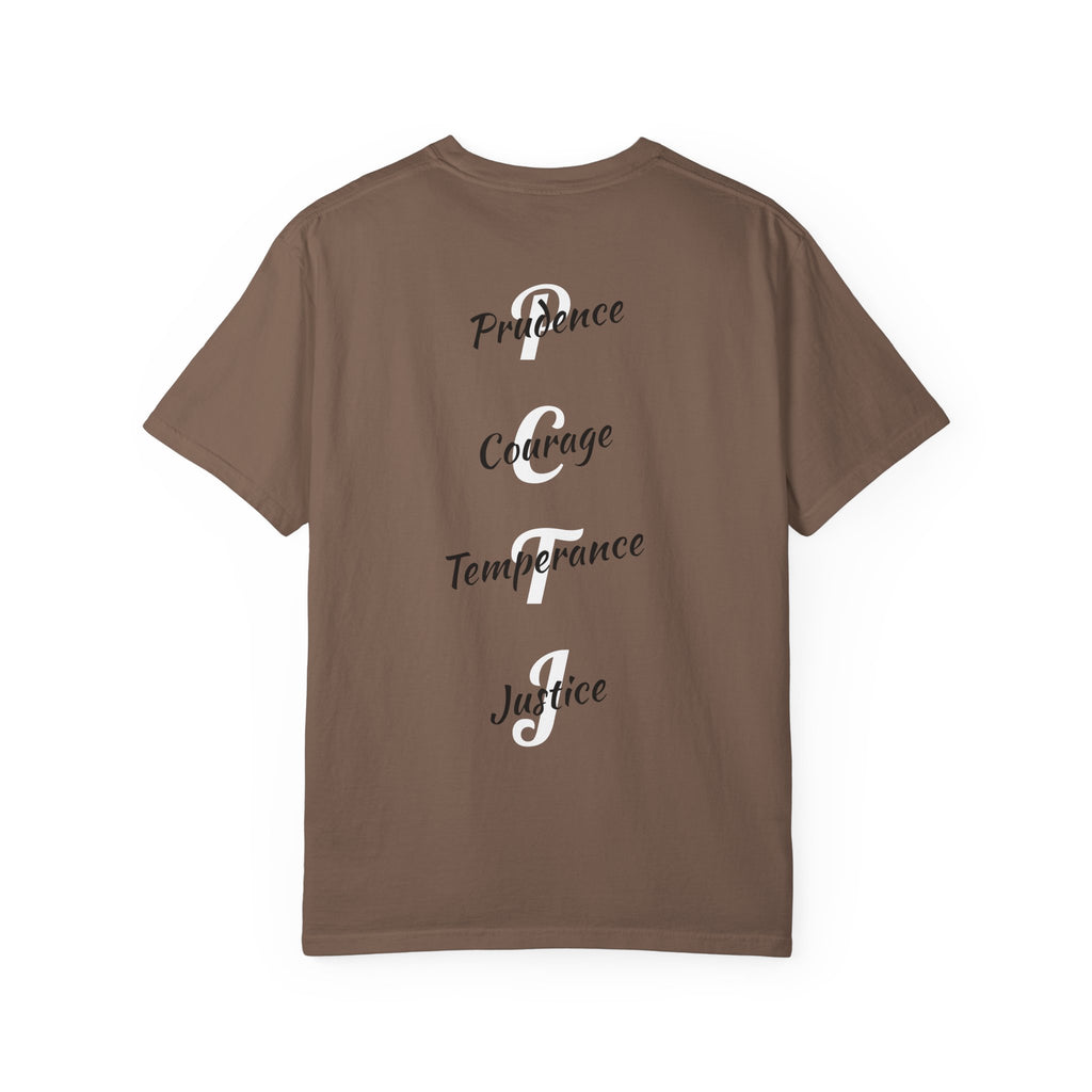 The 4 Cardinal Virtues T-shirt | Prudence Courage Temperance Justice