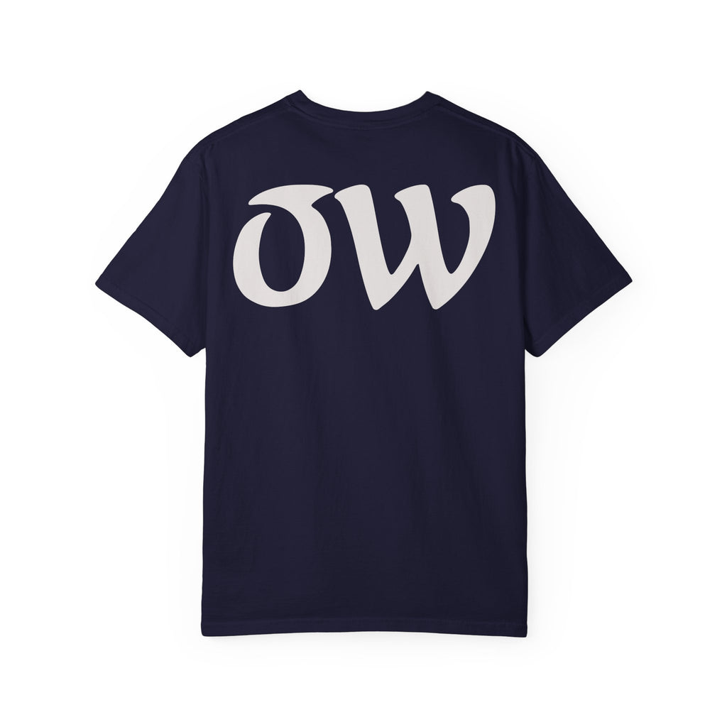 Every saint has a past and every sinner has a future T-Shirt | "OW" Logo with Inspirational Quote