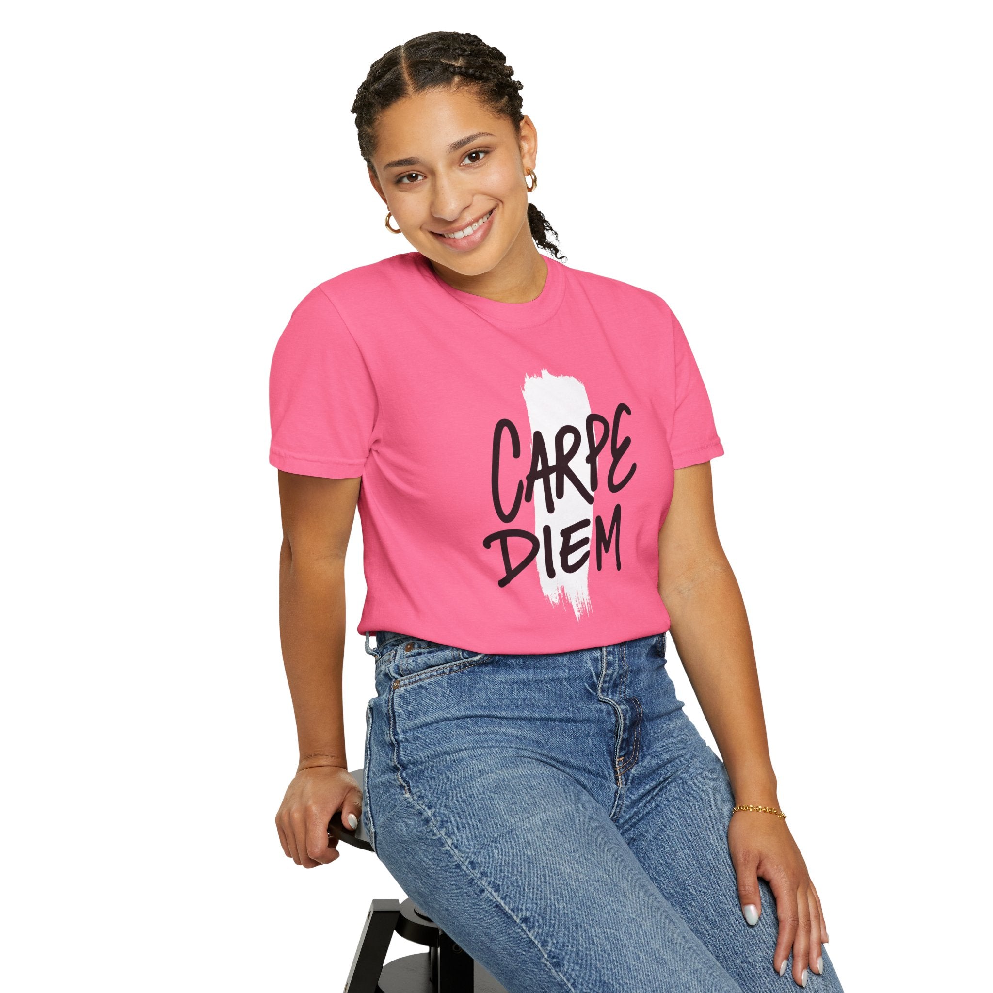 Carpe Diem Brushstroke T-shirt | Inspirational Quote Tee