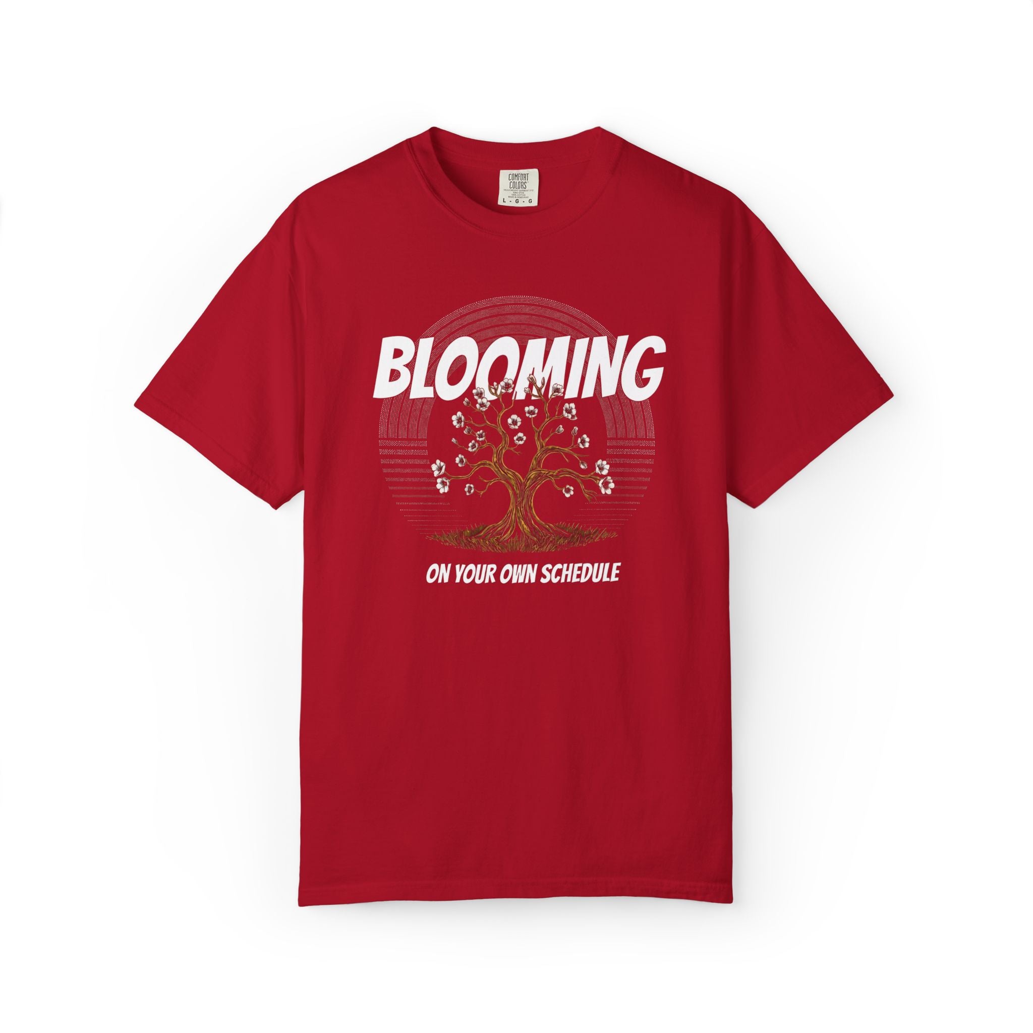 Blooming Tree on Your Own Schedule T-shirt | Floral Growth Tee