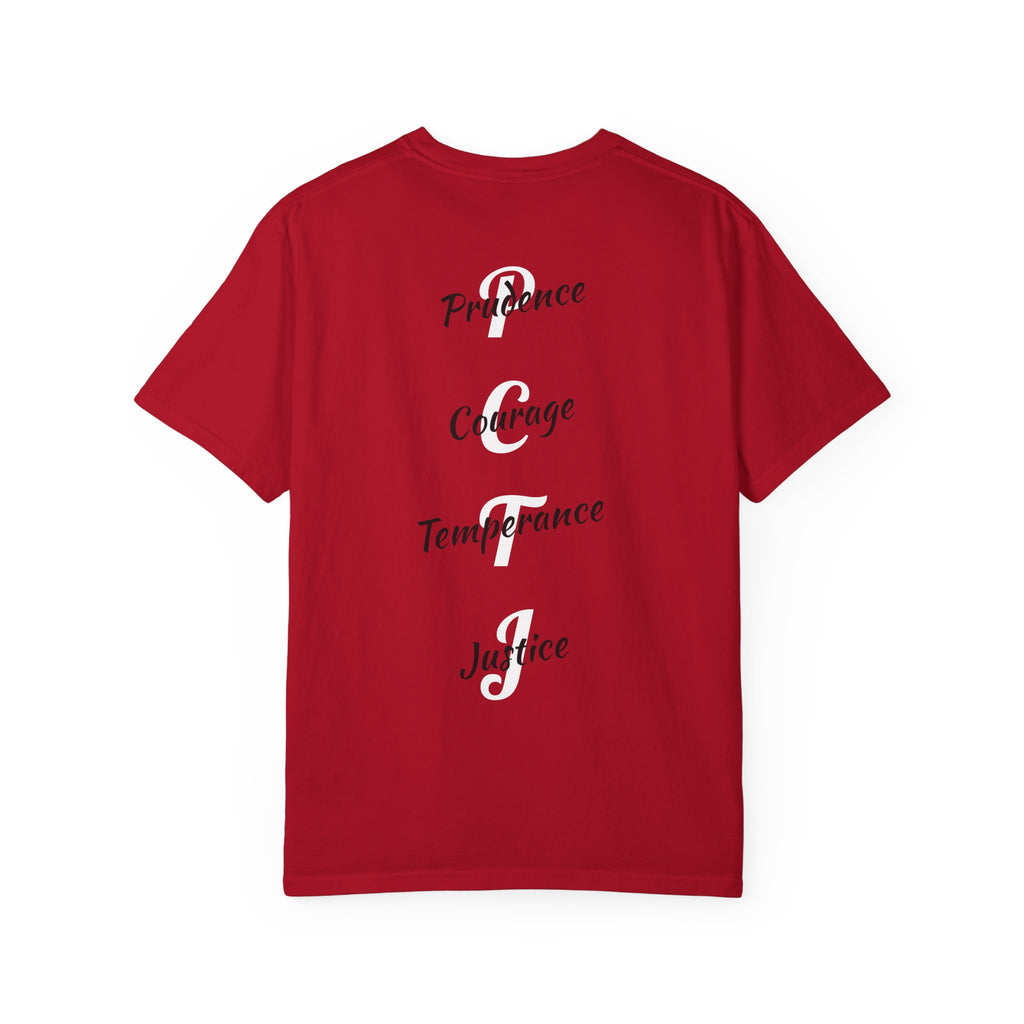 The 4 Cardinal Virtues T-shirt | Prudence Courage Temperance Justice