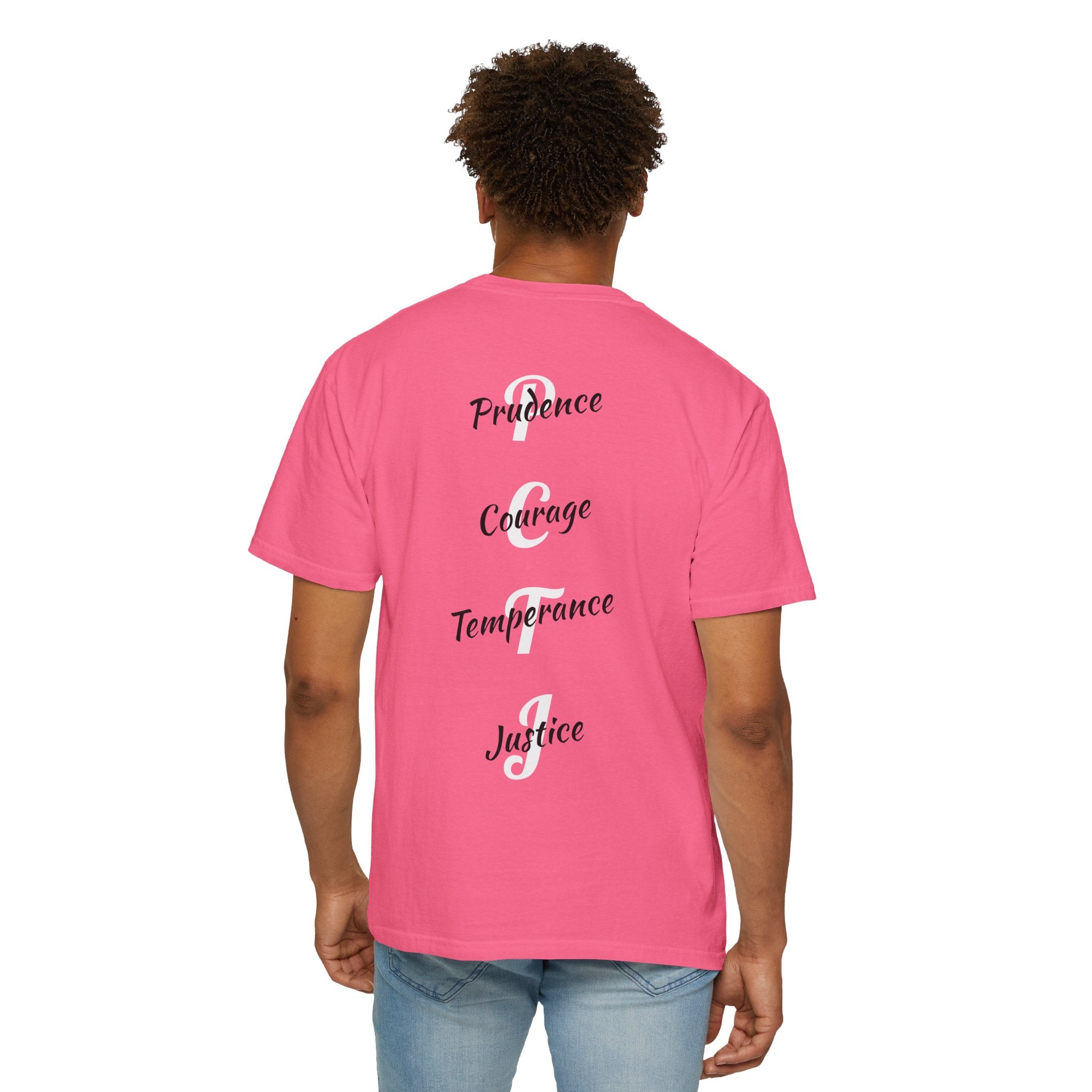 The 4 Cardinal Virtues T-shirt | Prudence Courage Temperance Justice