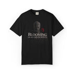 Blooming on My Own Schedule T-shirt | Dark Portrait Rose Graphic