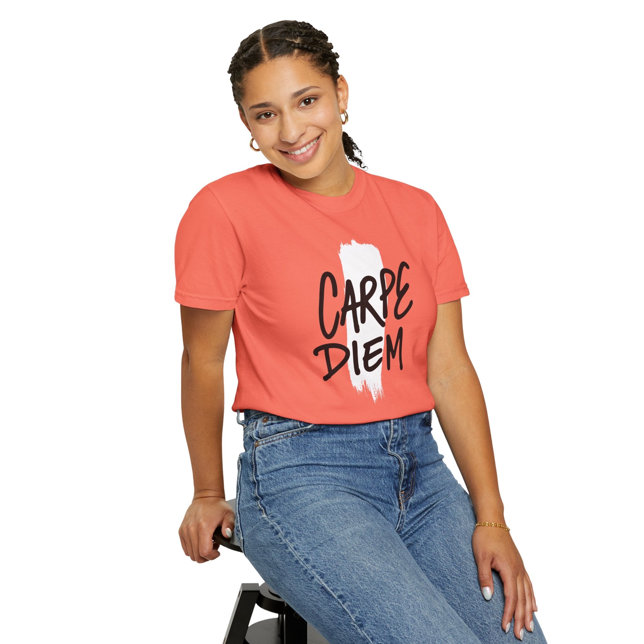 Carpe Diem Brushstroke T-shirt | Inspirational Quote Tee