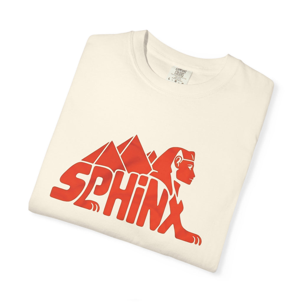 Sphinx Pyramid Graphic T-Shirt | Retro Egyptian Logo Tee