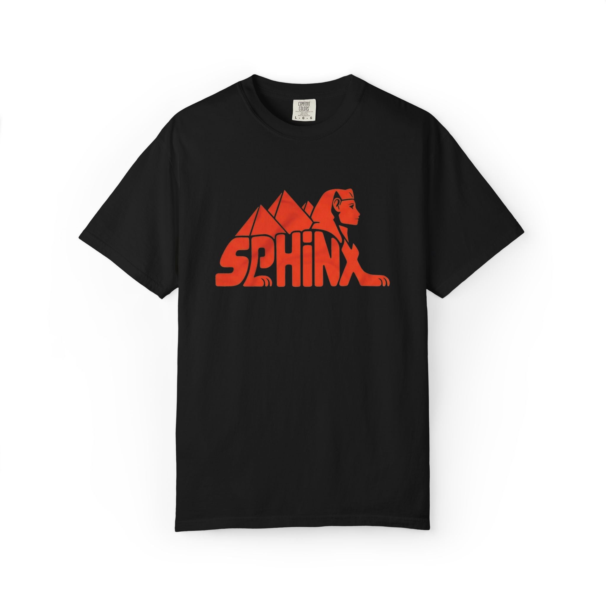 Sphinx Pyramid Graphic T-Shirt | Retro Egyptian Logo Tee