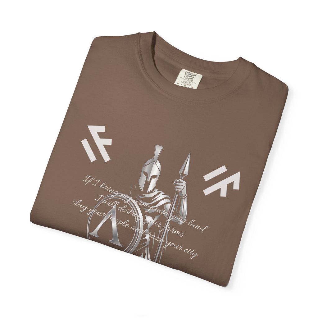 Spartan T-Shirt | If I bring my army into your land | Lambda Design