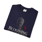 Blooming on My Own Schedule T-shirt | Dark Portrait Rose Graphic