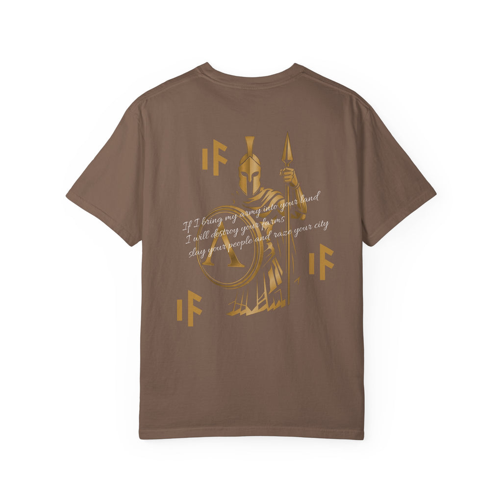 Spartan T-Shirt | If I bring my army into your land Back Print